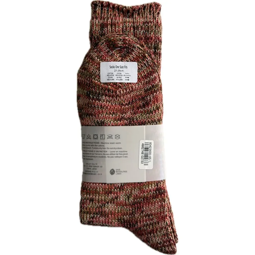 Anonymous ISM Socks Crew Made in Japan Cashmere Blend One Size Fits Most